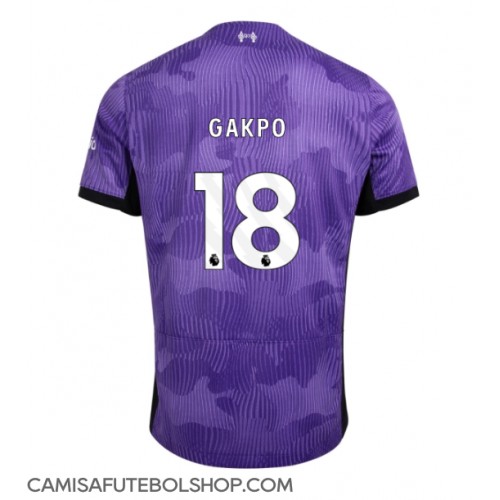 Camisa de time de futebol Liverpool Cody Gakpo #18 Replicas 3º Equipamento 2023-24 Manga Curta